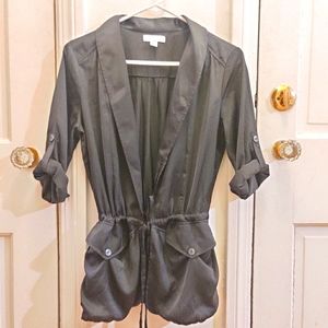 Black satin cardigan / blazer